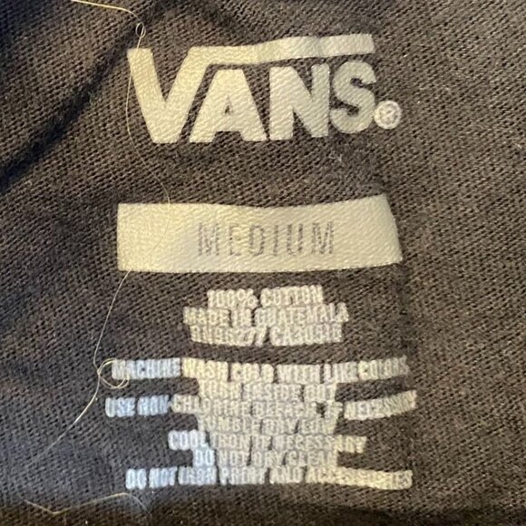 Vans Mens T-Shirt Medium Short Sleeve Black Off The Wall Graphic Tee Casual - Picture 3 of 8